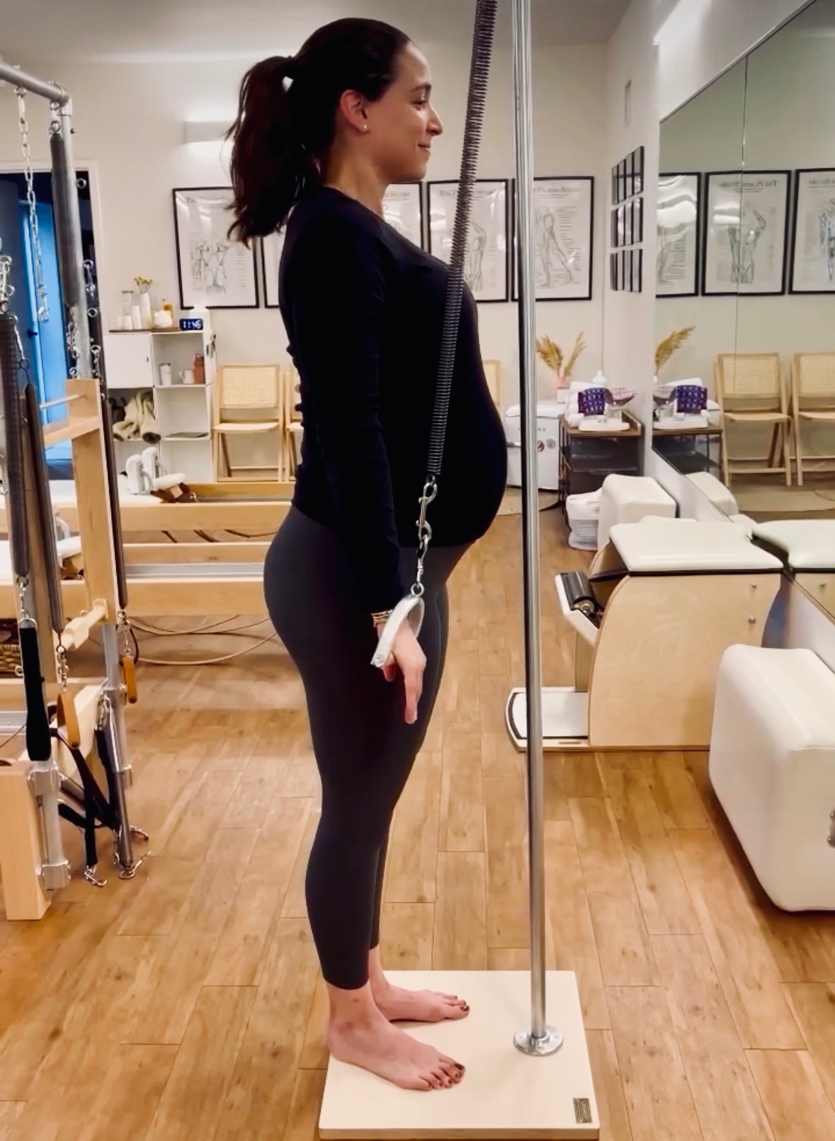 Private classical Pilates class for pregnancy.