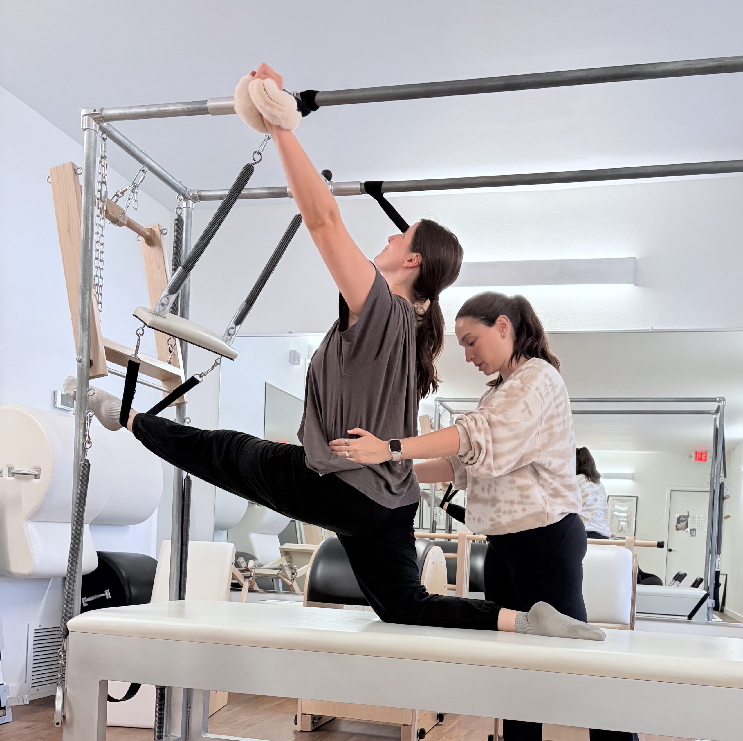 Classical Pilates instruction on cadillac apparatus at Sharp Pilates™ in Austin Texas